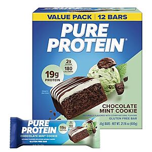 [SnS] $12.11* | 12-Pack 1.76-Oz Pure Protein Bars (Chocolate Mint Cookie) at Amazon