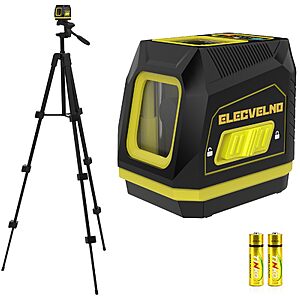 Elecvelno Green Cross Self Leveling Laser Level with Tripod $20 AC @amazon