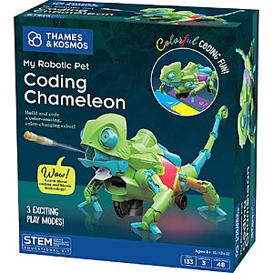 Thames & Kosmos My Robotic Pet Coding Chameleon STEM Building & Experiment Kit $26 + Free Shipping w/ Prime or on $35+