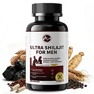 M inch Shilajit for Men, 10-in-1 Booster for Men - Stamina, Vitality & Strength Booster, Male Enhancing Supplement $7.99