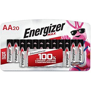 [SnS] $12.34 | 20-Count Energizer Max AA Alkaline Batteries at Amazon