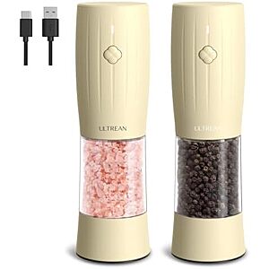 $9.99* | Ultrean USB-C Rechargeable Salt & Pepper Grinder Set with w/ LED Light at Amazon