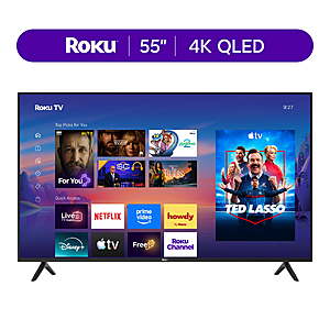 Roku Smart TV 2026 – 55-Inch Select Series, 4K QLED TV – Roku TV with Voice Remote – Flat Screen QLED TV - $229.99