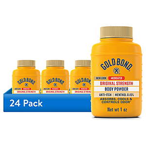 (24 pack) Gold Bond Body Powder, Medicated Original Strength, 1oz Bottle $21.6