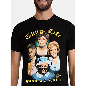 $3.68, Sz Sm and Med, Golden Girls Men's & Big Men's Thug Life Good As Gold Graphic Tee Shirt, Walmrt