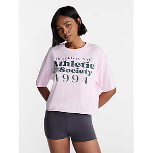 As low as $2.92, many styles, No Boundaries Boxy Cropped Graphic Tee, Walmart