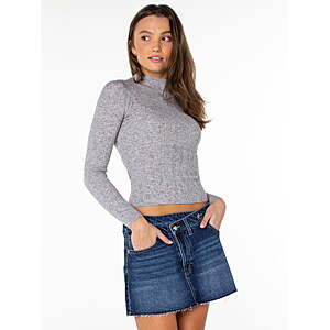 $6.76, Celebrity Pink Women's and Women's Plus Long Sleeve Mockneck Sweater Top, Walmart