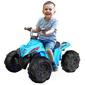 Flybar Kid Trax 12V Glow ATV Ride-On Toy with Bright LED Lights, Blue, Ages 3-6 + Free Shipping $32.20