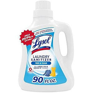[SnS, AC] $8.43* | 90-Oz Lysol Liquid Laundry Sanitizer (Free & Clear) at Amazon