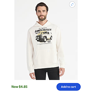 Toyota Men's and Big Men's Land Cruiser Graphic Hoodie with Long Sleeves