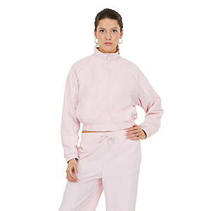 $9.51: Forever 21 Women's Windbreaker with Zip Front and Contrast Piping Trim (Pink, Sizes XS-XL) at Walmart.com