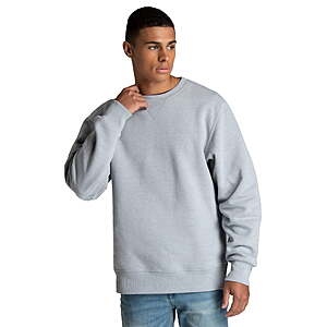 $4.03: Fruit of the Loom Men's Crafted Comfort Fleece Crew Sweatshirt (M only, Mineral Gray Heather) at Walmart.com