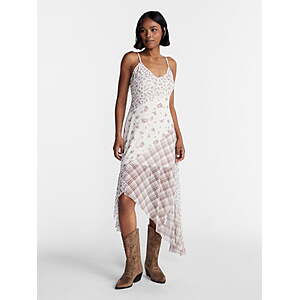 $4.88: No Boundaries Mix Midi Dress, Women's M-4X, Almond at Walmart.com