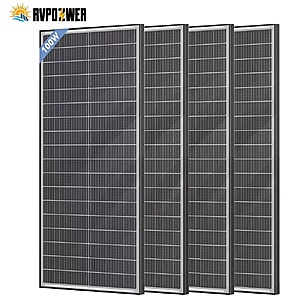 RVPOZWER 4PCS 100W Bifacial Solar Panel 18BB Mono Cells $137 + Free S/H