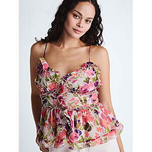 Scoop Women's and Women's Plus Ruffle Camisole Tank Top, Select Sizes Available - $4.98