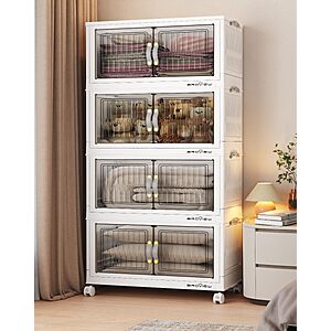 BROVIEW 60Qt Stackable Storage Bins 4Pack $59.49 + Free Shipping