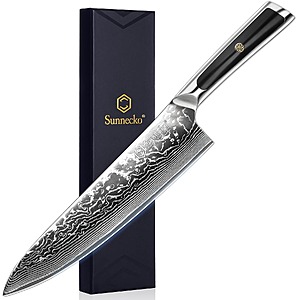Sunnecko 8 Inch Japanese Damascus Chef Knife $44.99 + Free Shipping