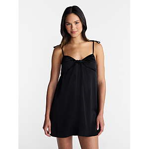No Boundaries Knot Front Slip Mini Dress (2 colors) - $3.75