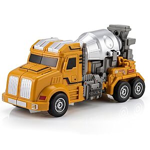 Transformer Cement Mixer Truck to Robot STEM Toy for Kids $8.49 + Free Shipping w/ Prime or on $35+