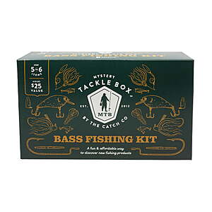 Mystery Tackle Box Regular Bass Fishing Lure Kit Freshwater, 1-Count ( Saltwalter, WALLEYE and trout available) $16.97