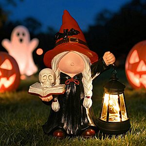 Amazon – Halloween Witch Gnome Garden Statue - $14.99 w/ Code