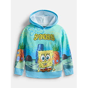 $7.33: Paramount Spongebob Squarepants Boys Sublimated Embroidered Logo Hoodie (XS 4/5, S 6/7) at Walmart.com
