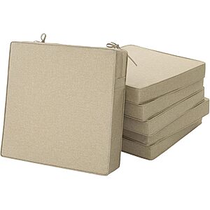 6-Pk Fitfree Outdoor Patio Chair Cushions (24" x 24") $39.99 ($6.67 Each) + Free Shipping