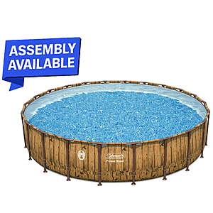 Coleman Power Steel 22 ft. x 52 in. Round Metal Frame Above Ground Pool Set $398