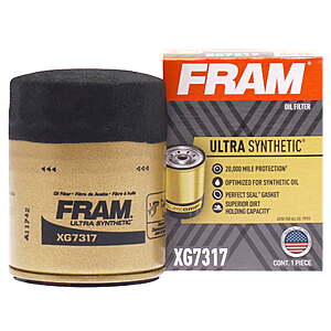 FRAM Ultra Synthetic Oil Filter, XG7317, 20K mile Replacement Oil Filter for Select Acura, Honda, Nissan Vehicles - $11.44