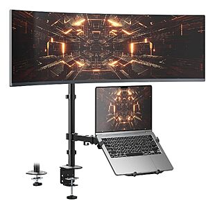 PUTORSEN 49" Monitor & Laptop Desk Mount Stand w/ Adjustable Tray $39.99 + Free Shipping