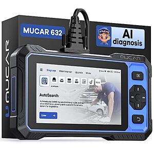 OBD2 Scanner, MUCAR 632 Elite AI-Assisted Bidirectional Scan Tool, 15 Reset Services Oil/TPMS/EPB/BMS/SAS/Brake/Throttle Car Scanner Diagnostic Tool $170.99