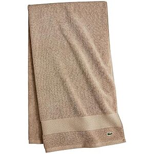 $12.99 | Lacoste Heritage 100% Supima Cotton Bath Sheet 35" x 70", Sand at Amazon