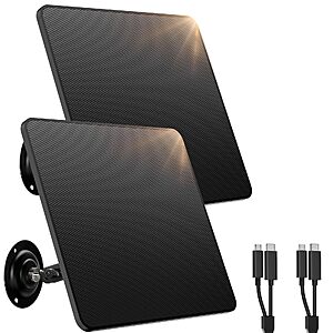 KJK 6 watt Solar Panel for Security Camera, 2 Pack - $29.99 AC