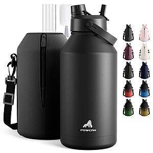 64-Oz POWCAN Insulated 2-in-1 Straw & Spout Lid Water Bottle $13.49 + Free Shipping w/ Prime or on $35+
