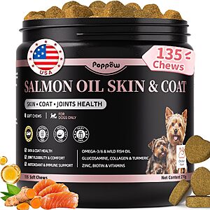 Salmon Oil for Dogs Skin & Coat, 13 in 1 Wild Alaskan Fish Oil for Dogs - $7.33 AC