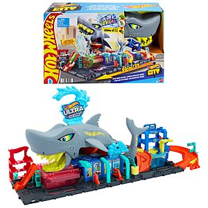 Hot Wheels City Ultra Shark Car Wash & Color Reveal Toy Vehicle $39