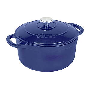 Lodge Cast Iron 5.5qt Indigo Enameled Dutch Oven ( Blue or Red ) $44.09
