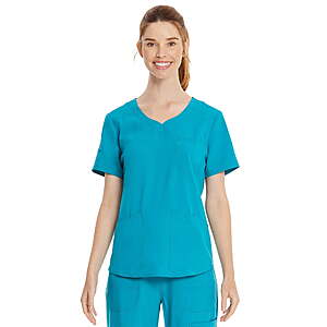 Scrubstar Women's Core Essentials Sweetheart V-Neck Scrub Top, Sizes XS-3L