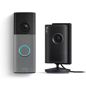 Ring Battery Doorbell with 2K Indoor Cam & Ring Assist+ $59.98