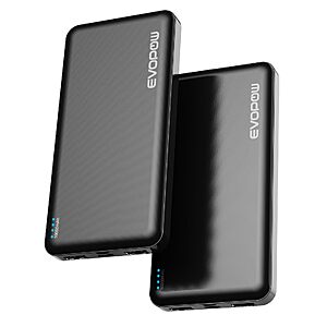 2-Pack Evopow 10000mAh Portable Charger Power Bank $13.99 + Free Shipping w/ Prime or on $35+