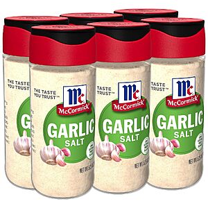6-Pack 5.25-Oz McCormick Garlic Salt $6.65 w/ S&S + Free Shipping w/ Prime or on $35+