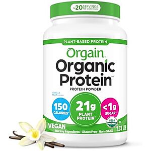 [SnS, AC] $14.79 | 2.03-Pound Orgain Organic Vegan Protein Powder (Vanilla Bean) at Amazon