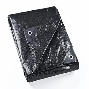 GUARD SHIELD 10x12 6mil Black Polyethylene Multi-Purpose Tarp (Black or Brown) $11.49 + Free Shipping w/ Prime or on $35+