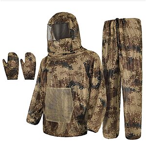 LOOGU Desert Digital Camo Mosquito Net Suit Jacket & Pants Set (Medium-Large) $16.04 + Free Shipping w/ Prime or on $35+