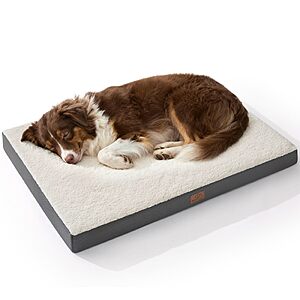 Bedsure Washable Dog Beds Large Sized Dog with Comfy Sherpa, 36x27in Grey $25.59