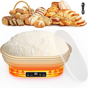 2L Pawtners Electric Thermostatic Sourdough Bread Proofing Basket (Oval, White) $9.99 + Free Shipping w/ Prime or on $35+