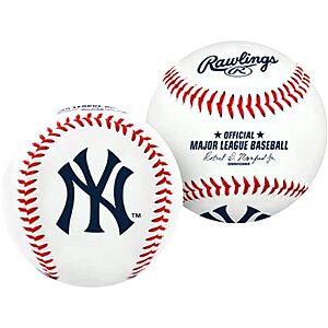 Rawlings MLB New York Yankees Team Logo Baseball, White, 1 ( Other Teams Available) $6.47