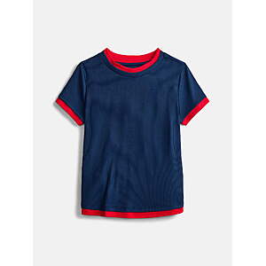 As low as $2.96, Weekend Academy Girls Layered Tee with Short Sleeves, Walmart