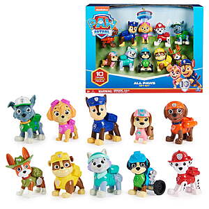 $19.97, PAW Patrol, All Paws on Deck, 10 Collectible Toy Figures Gift Pack for Kids Ages 3+, Walmart
