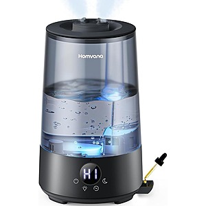 3.6L Homvana Top Fill Cool Mist Humidifier (Black) $16.05 + Free Shipping w/ Prime or on $35+